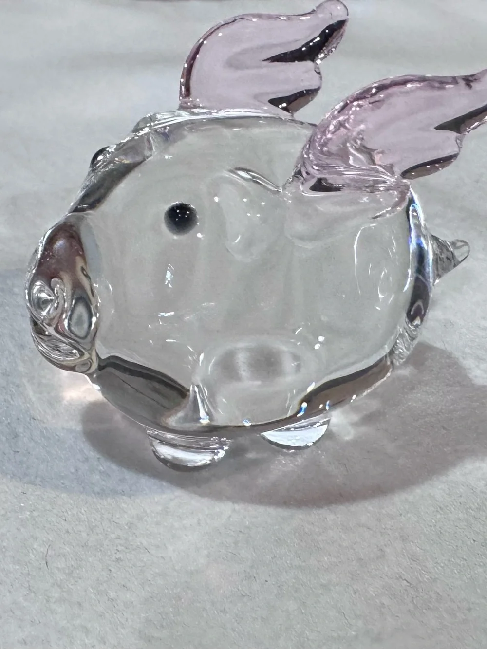 Tiny Glass Flying Pig Figurine